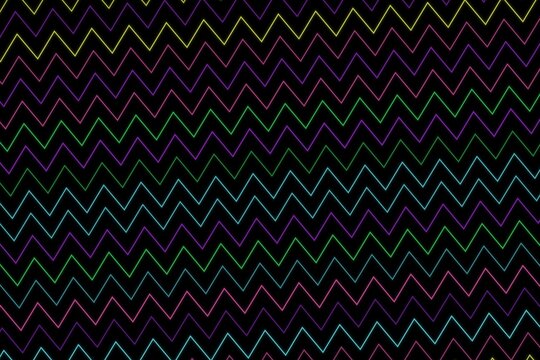 Digital line graph with zigzag patterns on black background