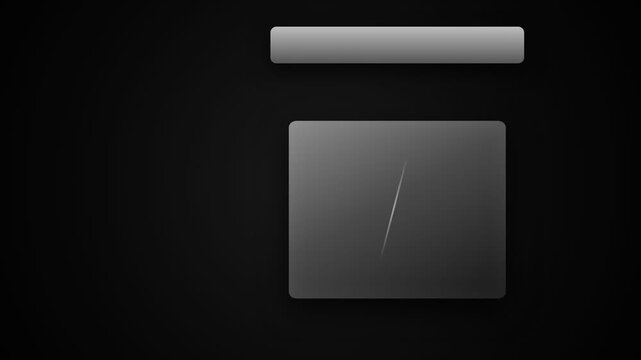 Abstract dark minimalist UI design with glowing gradient elements on black background