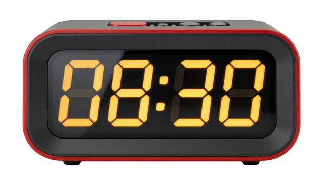 Digital Alarm Clock Displaying 0830 Transparent Background