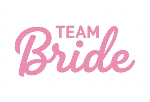 Team Bride Pink Logo Transparent Background