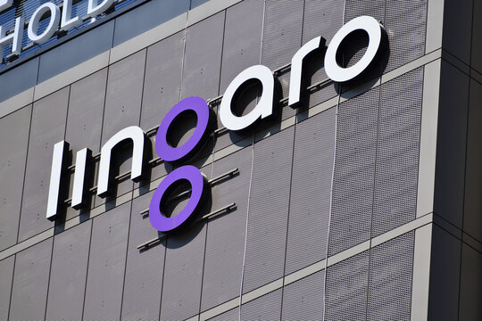 Lingaro company office with logo, signage, emblem on the facade, data services partner to global brands and enterprises. WARSAW, POLAND - AUGUST 8, 2026