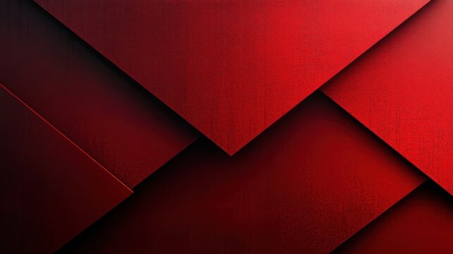 overlapping red textured panels creating angular geometric layers with deep shadows and a bold dramatic modern mood