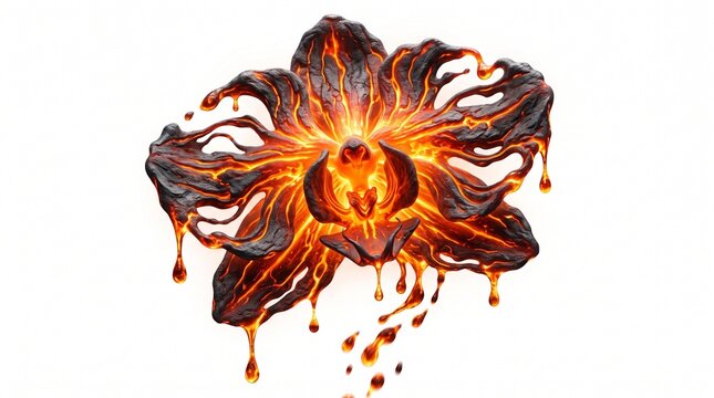 Flame Art Abstract Dark Liquid Fire Texture Design