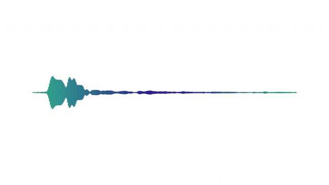 abstract audio frequency waveform animation on transparent background, digital sound frequency spectrum visualizer, music equalizer lines in 4k video.