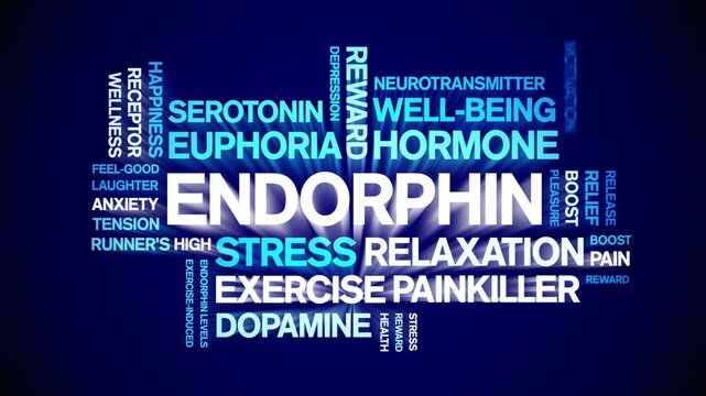 Endorphin animated word cloud-text design animation tag kinetic typography seamless loop.