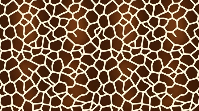 seamless giraffe skin pattern background with brown spots and white lines for wildlife design textile print wallpaper and creative projects