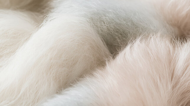 ultra macro soft white animal fur texture closeup serene wellness mood natural fiber detail perfect for advertising web design branding and editorial layout background usage
