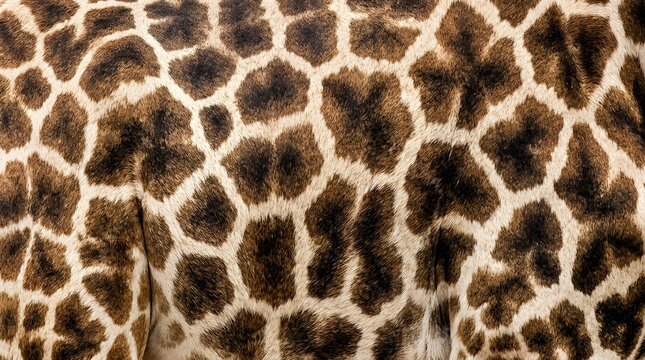 seamless giraffe animal skin pattern texture with natural brown and beige spots for wildlife background and design