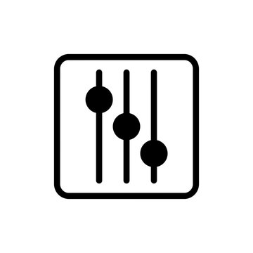 Sliders line icon vector