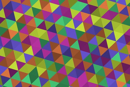 Colorful geometric pattern with triangles and squares