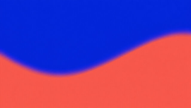 Duotone cobalt blue coral wave gradient background, bold flat color split design, 5K wide format