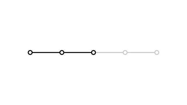 Animated Line Progress Bar and Milestone Node Connection Motion Graphic