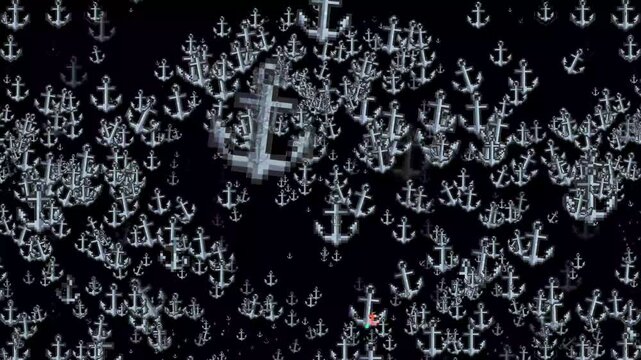 pixel art anchor, 8-bit nautical anchor, 16-bit marine icon, retro ship anchor, boat equipment, iron anchor, heavy metal, maritime, navy, harbor, port, ocean theme, sea voyage, pirate asset, sailing, 
