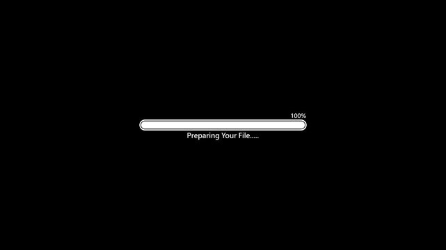 Animated Minimal Progress Bar Screen with Percentage Counter Motion Graphic