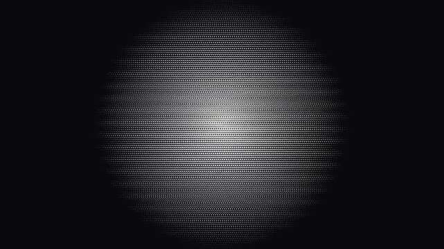 Abstract Moving Wavy Circular Halftone Dot Matrix Pattern Seamless Loop Motion Graphics