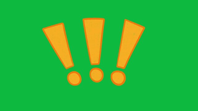 Hand-Drawn Cartoon Punctuation Icons 2D Animation Green Screen Asset | Comic Style Symbols and Marks Motion Overlay | Fun Hand-Drawn Punctuation Animation for Video