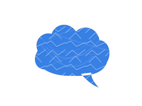 Brain texture thought bubble illustration for ideas and creativity