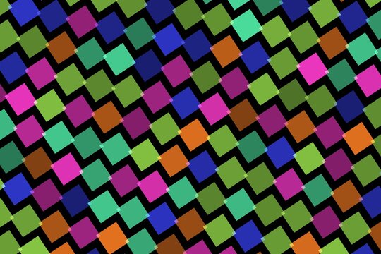 Colorful mosaic pattern with squares and vibrant shades