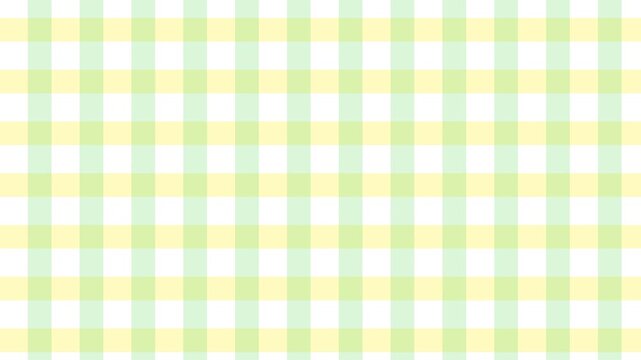 爽やかで優しいグリーンとイエローの格子チェック柄背景素材