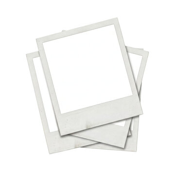 Two blank instant photo frames stacked together