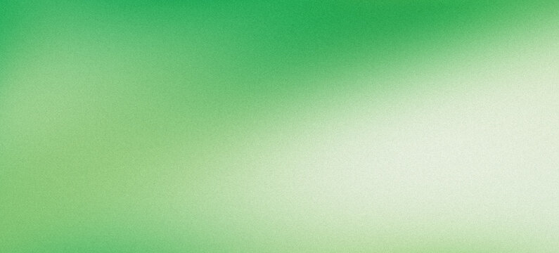 Vibrant Emerald Green, Light Mint, Soft Sage, and Bright Off-White Abstract Gradient Background Featuring Heavy Grainy Noise Texture with Smooth Light Glow