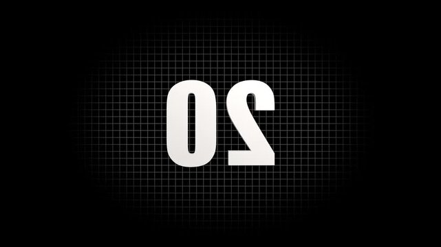 3d abstract os animation glowing white tech symbol on dark grid background, for ui/ux, software, or digital media