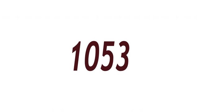 Number counter animation from 0 to 2000 numbers on a transparent background animated number counter counting number digit