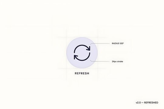 Refresh Arrow Icon UI Design Guidelines Specs Diagram