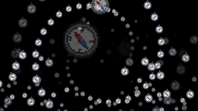 pixel art compass, 8-bit compass, 16-bit navigation icon, retro magnetic compass, direction finder, north pointer, exploration, travel, adventure, orientation, map icon, quest tool, navigation device,