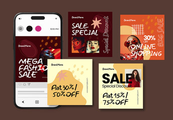 Creative Fashion Sale Social Media Template