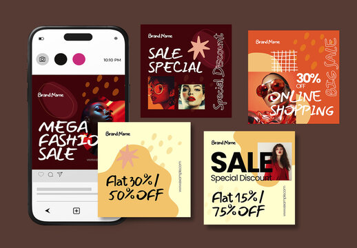 Creative Fashion Sale Social Media Template