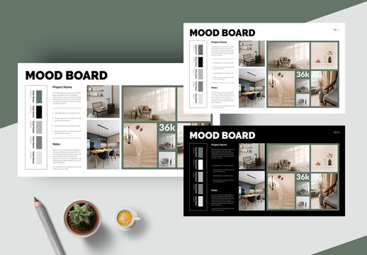 Mood Board Template Design Layout