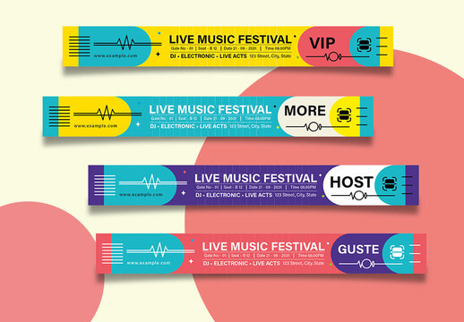 Music Festival Wristband Design