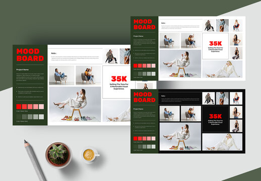 Portfolio Mood Board Layout Design