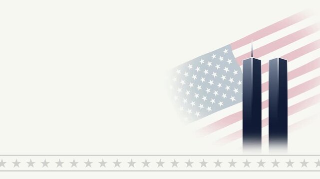 Animation background of USA Patriot Day September 11