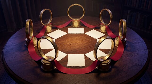 Closed citation network arranged as ceremonial trophies