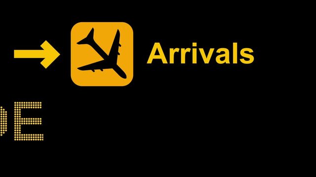 Belgrade airport arrivals sign displaying flight information