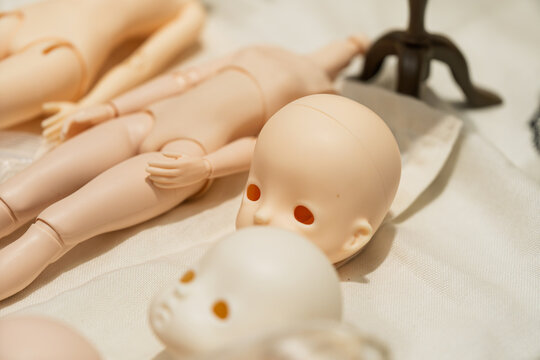 unassembled handmade BJD doll plain body head accessories for assembly