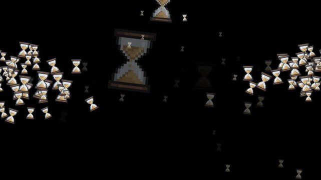 pixel art hourglass, 8-bit sand glass, 16-bit sand clock, retro sand timer, countdown, time limit, deadline, waiting, history, measurement, antique timer, passing time, urgency, delay, time management