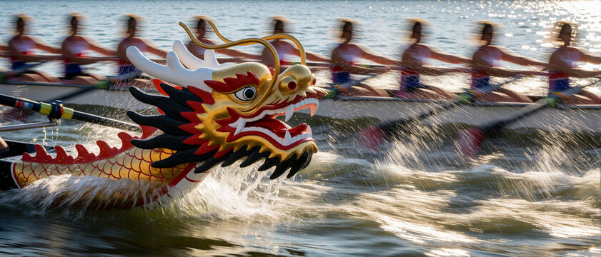 Row Together Dragon Boat Race Action