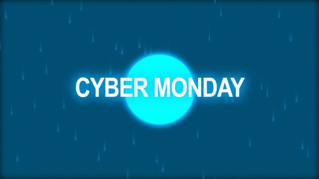 Cyber monday digital promo banner countdown animation