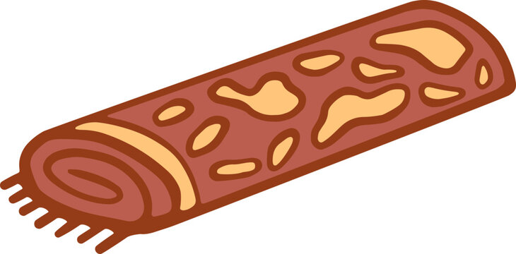 Rolled Moroccan Carpet Vector