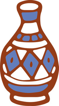 Moroccan Ceramic Pottery Vase Vector