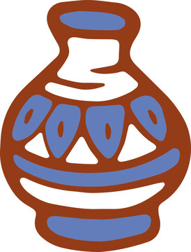 Moroccan Ceramic Pottery Vase Vector