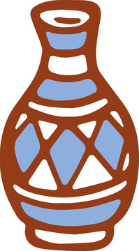 Moroccan Ceramic Pottery Vase Vector