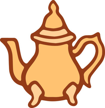 Traditional Moroccan Mint Teapot Vector