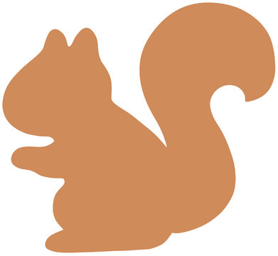 Cute squirrel silhouette icon vector illustration