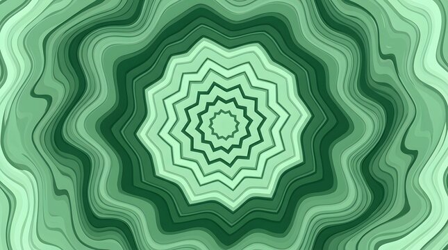Hypnotic Concentric Green Wave Pattern for Modern Abstract Design Backdrop