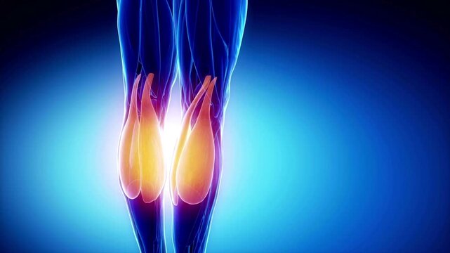 Leg Muscles X-Ray View 3D Animation | Human Leg Anatomy Medical Scan Visualization 4K