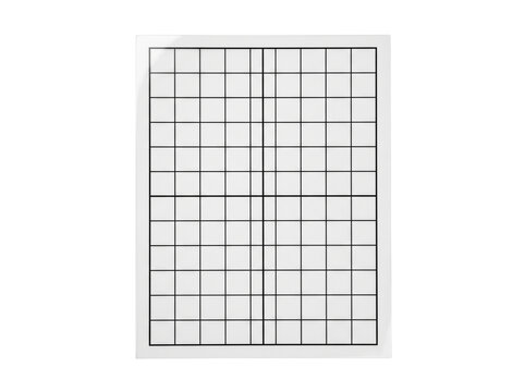 Blank grid paper chart template isolated on white background for planning business strategy data layout minimal design organize schedule graph notebook page coordinate system matrix table view